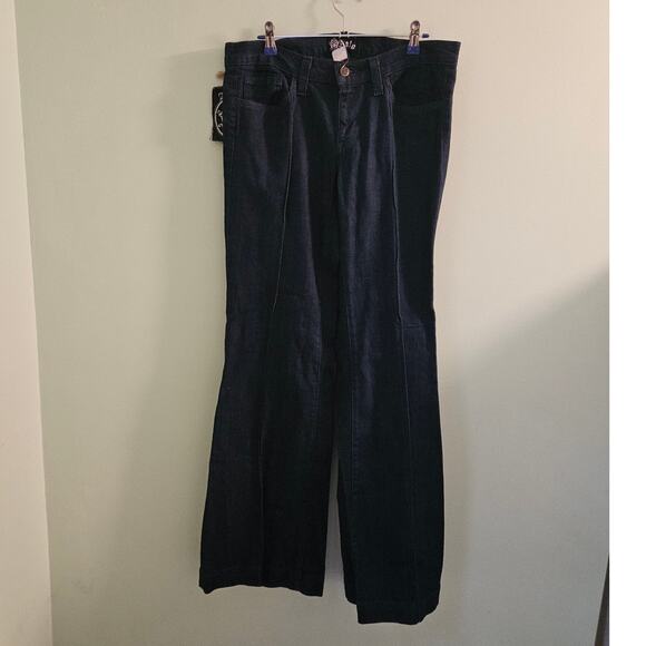 Anlo Blue Pacific Wash Wide Leg Jeans Size 31 TALL DISCONTINUED Hippie Boho - Picture 2 of 12